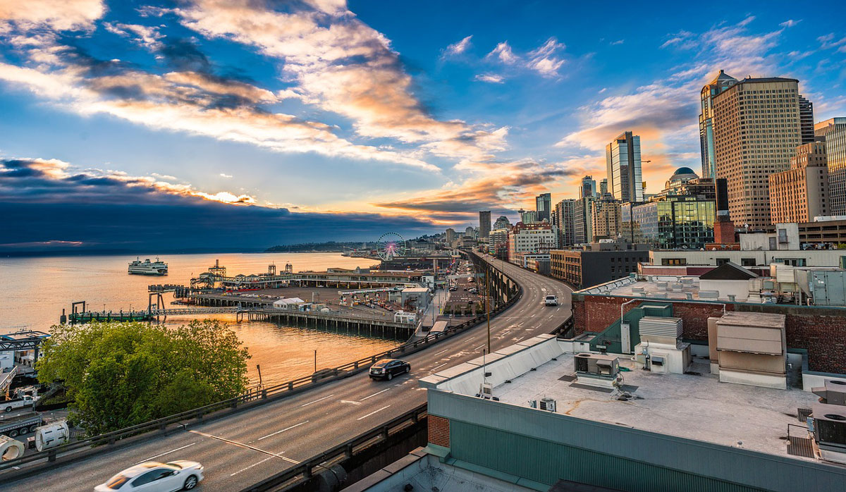 Seattle Marina Sunset